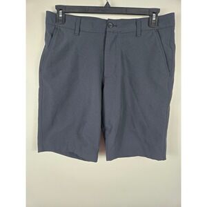 Under Armour Mens Golf Shorts 34 Dark Gray Performance Flat Front Polyester 10in